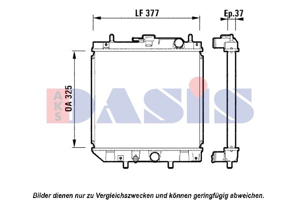 AKS DASIS radiatorius, variklio aušinimas 360011N